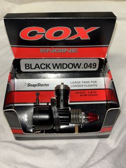 Cox Black Widow .049 Model Airplane Engine