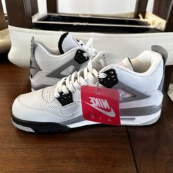 Men Size 10 Jordan 4 White Cements