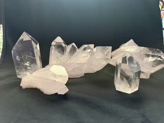 Clear Quartz Crystal Collection – Points and Clusters