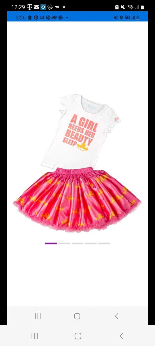 Disney Tutu Couture Skirt & Shirt 7/8