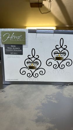 Iron wall scone candle holders set of 2