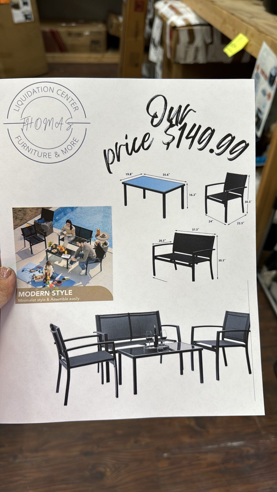 Patio Set New In Box