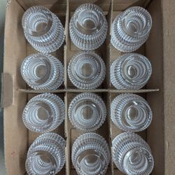 Dual-Sided Glass Candle Holders, Set of 12