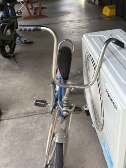 Vintage Style Lowrider Bicycle - Blue Cruiser w/ Springer Fork