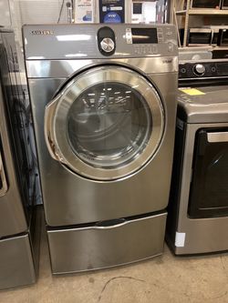 Samsung Front Load 7.3 cu.ft. Stackable Steam Cycle Electric Dryer with Pedestal Storage Drawer