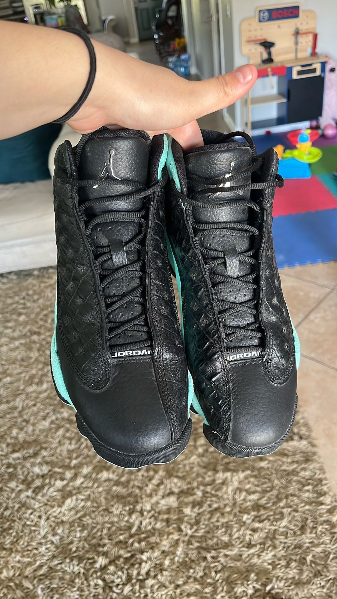 Men's Jordan 13 Retro Island Green Size7