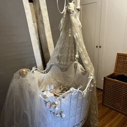 Antique Baby Cradle Comes With Everything That You Say It's Been In My Family For Years. I Don't Have Kids Anymore. I Had All Boys So That.