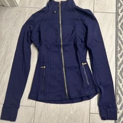 Lululemon Jacket (size:6=large) Navy Blue 