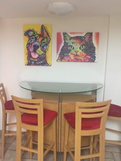 PAINTINGS BY DEAN RUSSO,RESCUE DOG & CAT