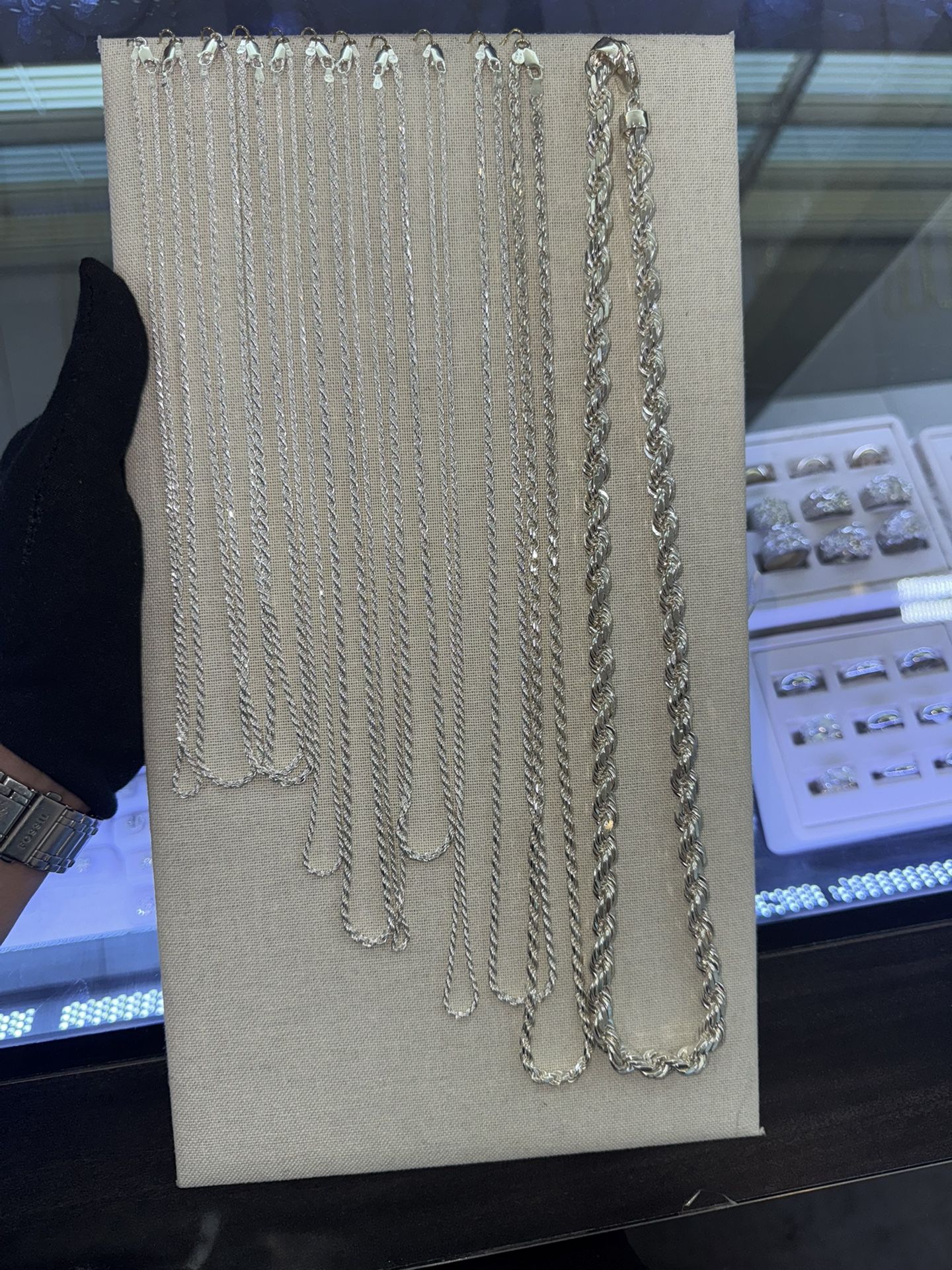 Sterling Silver Rope Chains