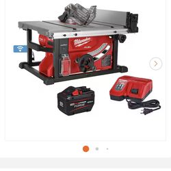 Milwaukee M18 One-key Table Saw + Milwaukee M18 10” Miter Saw + M18 Forge HD 12.0 Battery + Charger
