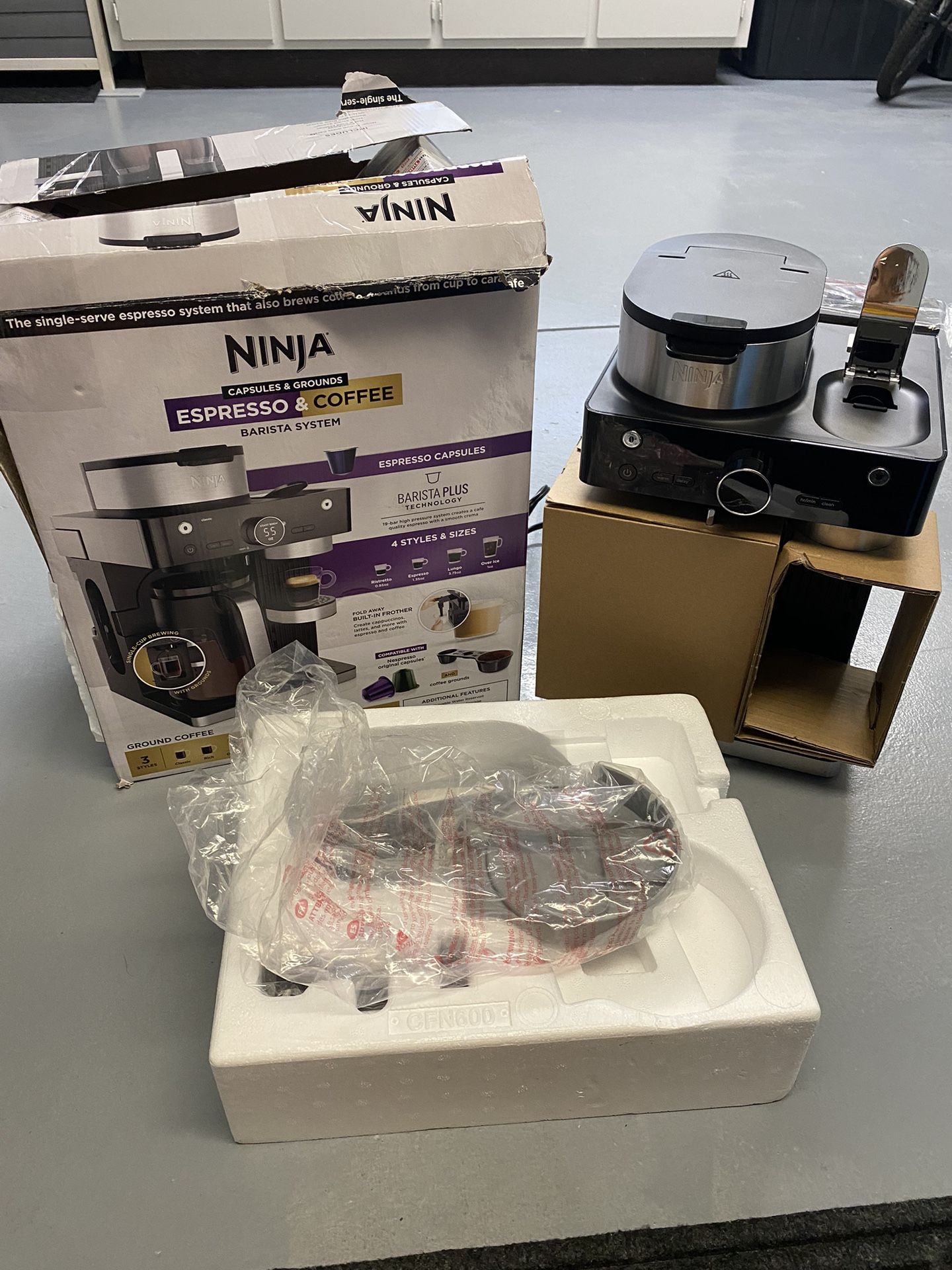 Open Box New Ninja CFN602 Espresso & Coffee Barista System Black
