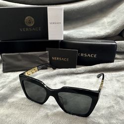 Versace Black Sunglasses Gold 