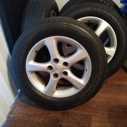 (4) Size 17" Tires With Rims 5 Lug