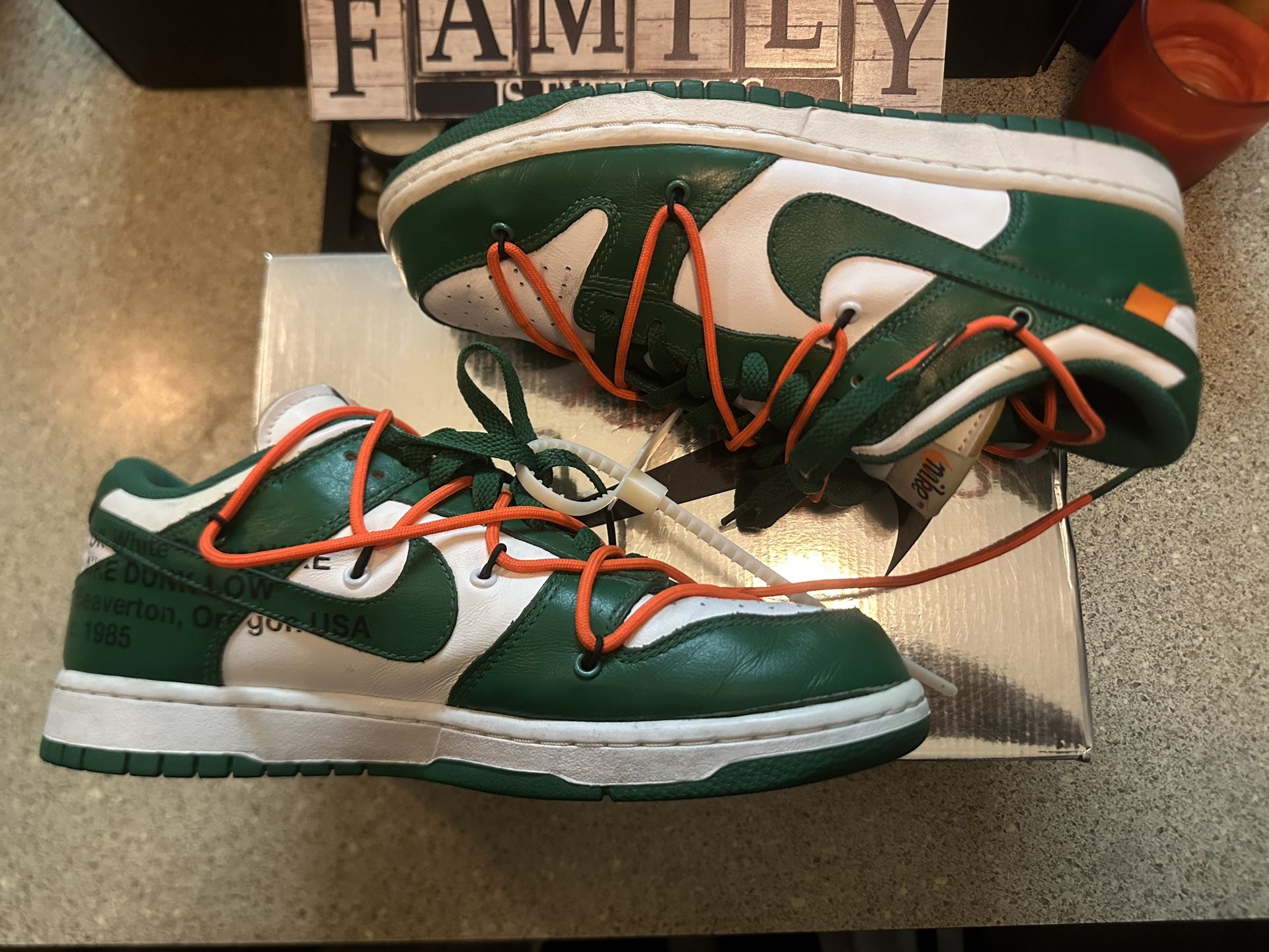 Off White Dunk Green 9 & 11