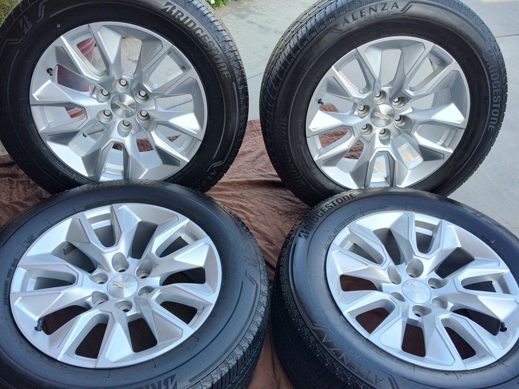 20" Chevy Wheels Excellent Condition Bridgestone Tires