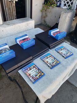2016 Playstation 4 500GB $120! Bundles. 2018 PS4 Slim 1TB $150 & 2020 PS4 Pro 1TB $200! Extra Game $20! Each. 7 for $100!