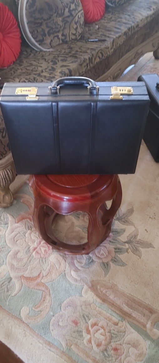 Executive Leather Attache-Briefcase