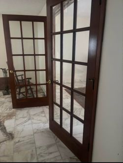 Custom oak doors and closets