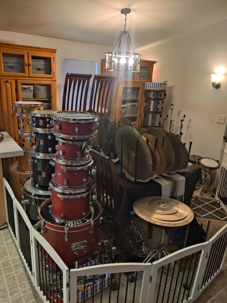 Massive Inventory Of Drum sets Cymbals Snare Drums Stands Pedals Thrones 50% Or More Off Retail