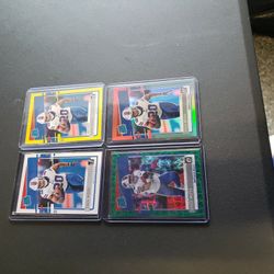 4 Card Lot Rated Rookie Zack Moss