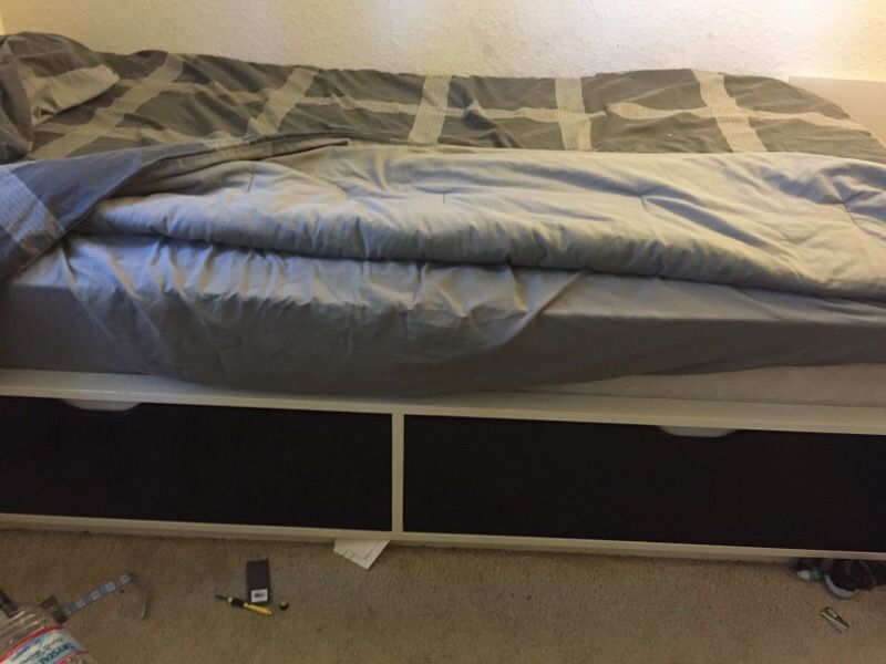 IKEA Flaxa Bed Frame with Drawers for Sale in San Jose, CA OfferUp