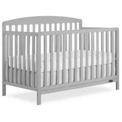 Dream On Me Odelle 5 in 1 Convertible Crib, Pebble Gray
