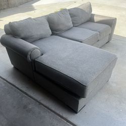 Ethan Allen Grey Sectional Couch