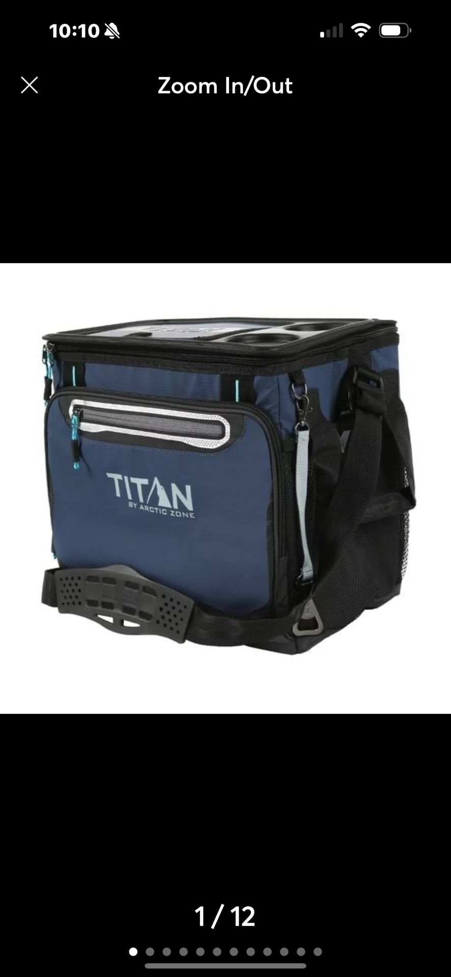 NWT Titan 40-Can Collapsible Soft Cooler Shoulder Strap, Navy, by Arctic Zone
