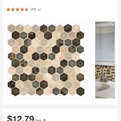Hexagon Mosaic Backsplash Tile, Beautiful