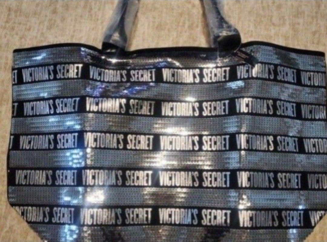 New Victoria Secret Large Black Bag with The Signaure Logo and Sequence