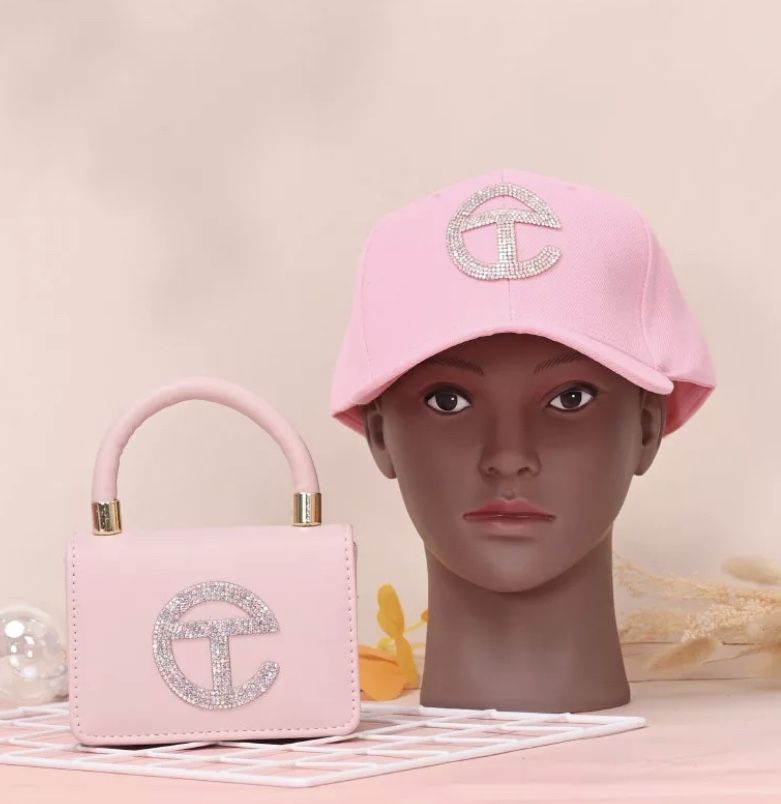 Light Pink Telfar Purse And Hat