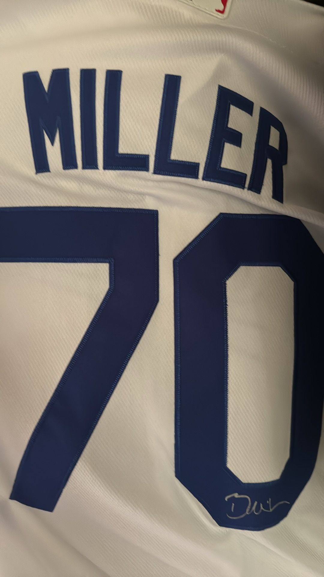 Bobby miller Signed  Dodgers Jersey