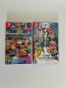 Nintendo Switch Mario Kart 8 + Super Smash Bros