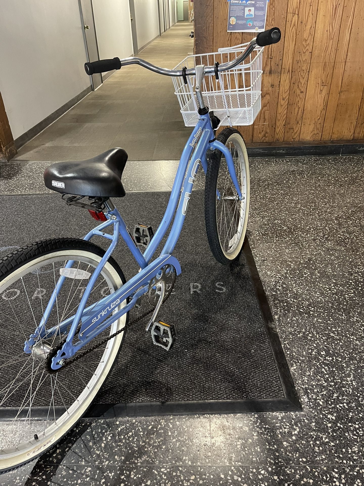 SunKruizer Sun Bicycle Light Blue With Metal Basket