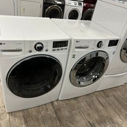 LG washer and dryer set electric with warranty