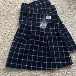 Zoe plaid pleated mini skirt Size Large