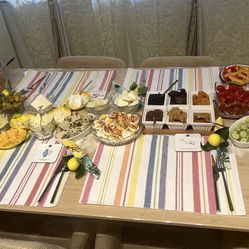 Six Colorful Placemats For Dinner Table 