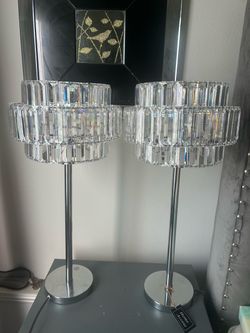 Home Accent Crystal Table Lamps Set of 2