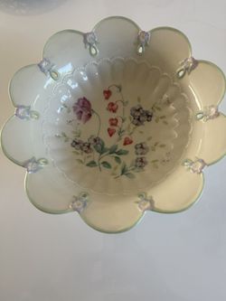 Lenox spring Bouquet bowl With Flowers