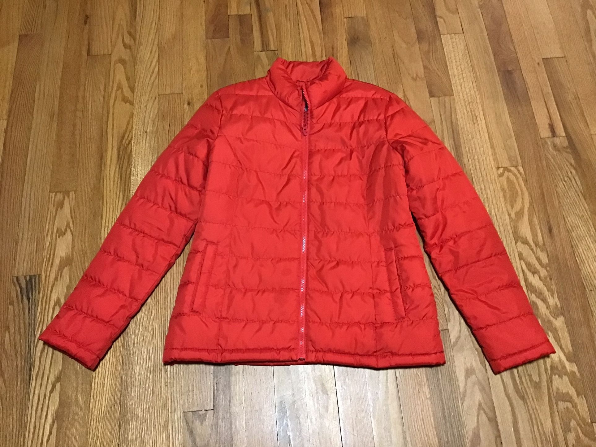 OLD NAVY PUFFER JACKET LIGHT WEIGHT RED WOMAN SIZE MEDIUM EXECELLET CONDITION