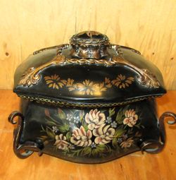 Art Nouveau Style Floral Jewelry Trinket Box (2004)