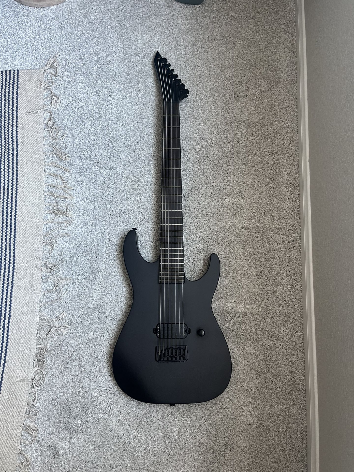 ESP LTD Black Metal M-7HT Baritone