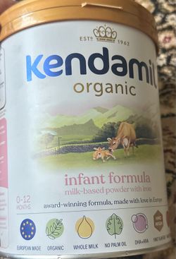 Kendamil Organic Whole Milk Infant Formula Powder, European with HMOs, Prebiotics, No Palm Oil or added Soy, with DHA, Can, 28.2oz 1-12 months