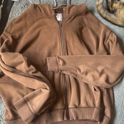 Brown Zip Up Noodle 