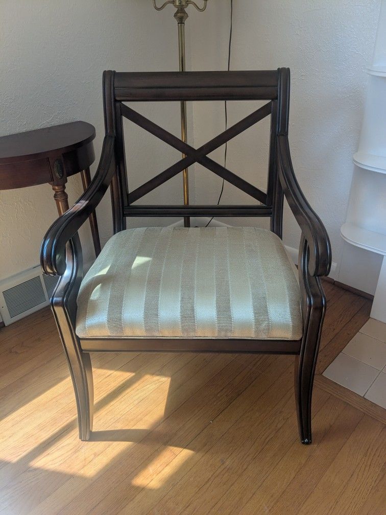 Wooden Arm Chair - Comes with extra cushion!