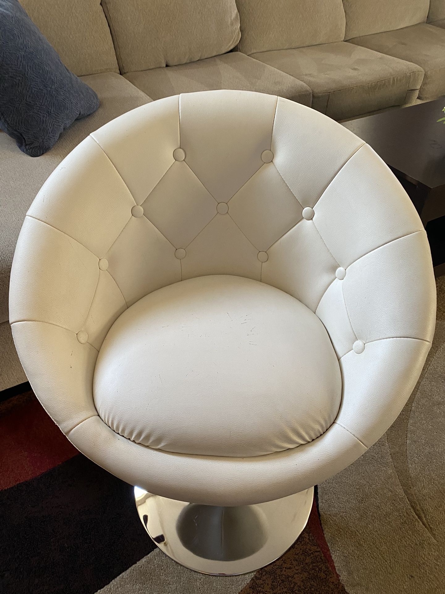 Adjustable Swivel Desk Or Office Chair - White