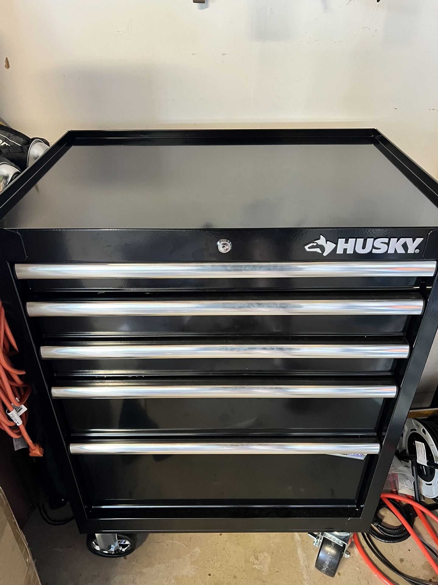 Husky 5 Drawer Rolling Toolbox - Black