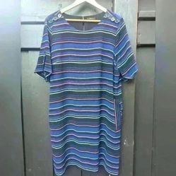 RW&amp;Co. Striped Casual  Jersey Dress - XL like new 