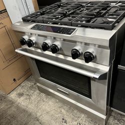 KitchenAid Stainless Steel Dual Fuel Range 36” Wide